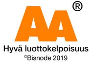 AA Hyvä luottokelpoisuus Bisrode 2019 -logo